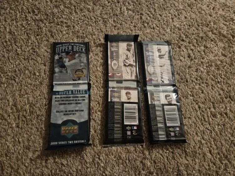 2006 Upper Deck シリーズ 2 パック (未開封) 3 パック ロット ベーブ・ルース & ジャッキー・ロビンソン｜トレーディングカード　ラフテル