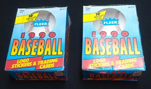 Fleer 1990 未開封野球カードパック 2箱｜トレーディングカード　ラフテル