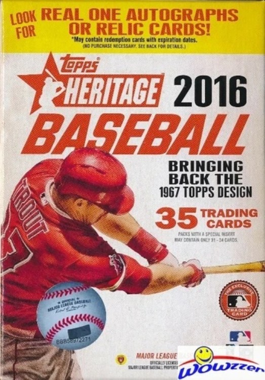 2016 Topps Heritage Baseball 限定 工場未開封ハンガーボックス - フォイルパラレル!｜トレーディングカード　ラフテル