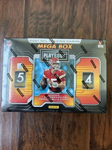 2021 Panini Playbook NFL フットボール トレーディングカード メガボックス - オートまたはメモ 1枚 - 未開封|トレーディングカード ラフテル