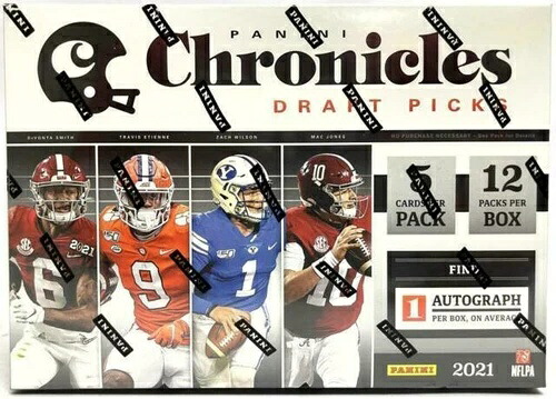 2021年 パニーニ クロニクルズ ドラフトピック フットボール メガボックス 密封 1箱にオート1個入り NFL｜トレーディングカード　ラフテル