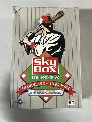 1992年 スカイボックス プレルーキー AAA ベースボールトレーディングカード 工場未開封ボックス｜トレーディングカード　ラフテル