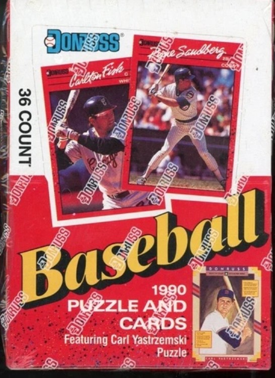 2ボックスロット 1990 ドンラス シールド ベースボール 1ボックス36パック、1パック15カード｜トレーディングカード　ラフテル