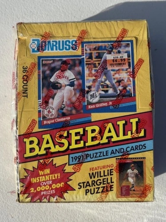 1991年 Donruss 工場未開封 ワックスパック 36個入り 初版｜トレーディングカード　ラフテル