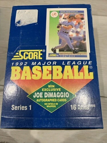 1992 スコア ベースボールシリーズ 1ボックス MLBトレーディングカード (36枚入り) 未開封パック｜トレーディングカード　ラフテル