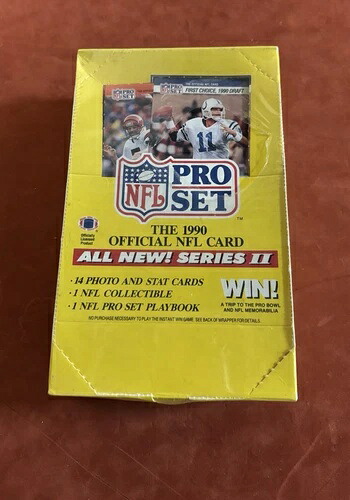 1990 NFL プロセット シリーズ 2 フットボール 工場未開封ボックス - 36パック｜トレーディングカード　ラフテル