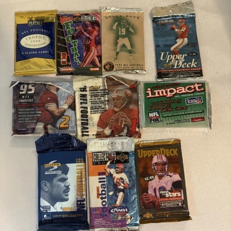 フットボールカード 未開封パック ロット 1990-99 Fleer Topps Score Upper Deck! 10パック N｜トレーディングカード　ラフテル
