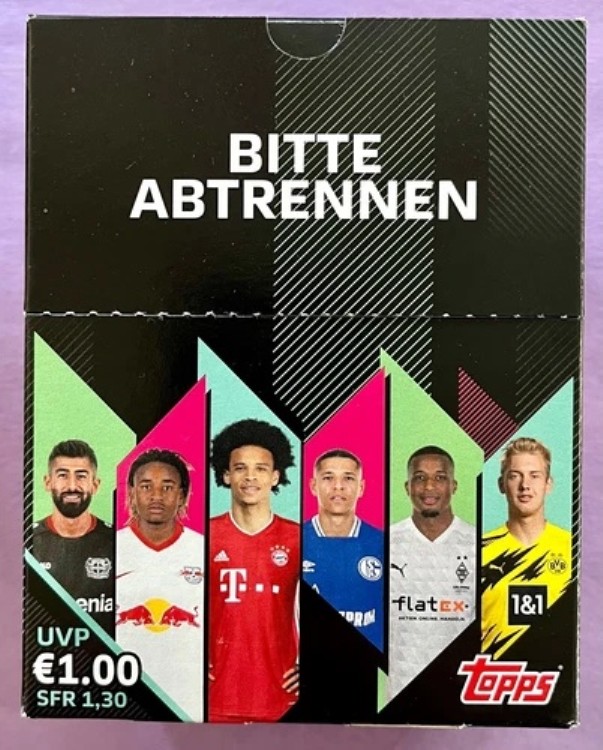2020-21 Topps ブンデスリーガ ステッカー 工場未開封 ディスプレイボックス (36パック) 数量｜トレーディングカード　ラフテル
