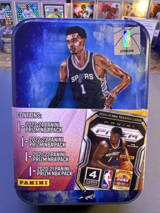新しいビクター ウェンバンヤマ パニーニ プリズム NBA ブリキ工場で密封されました! 4 パック!｜トレーディングカード　ラフテル