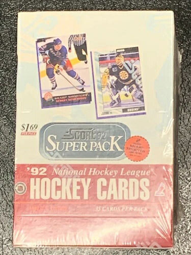 1992 スコア NHL ホッケー 米国版 工場未開封ボックス スーパーパック｜トレーディングカード　ラフテル