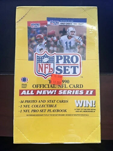 1990 NFL プロセット シリーズ 2 フットボール 工場未開封ボックス - 36パック｜トレーディングカード　ラフテル