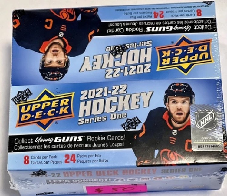 2021/22 UpperDeck HockeySeries 124パック（ Young Guns、Vets）工場未開封｜トレーディングカード　ラフテル