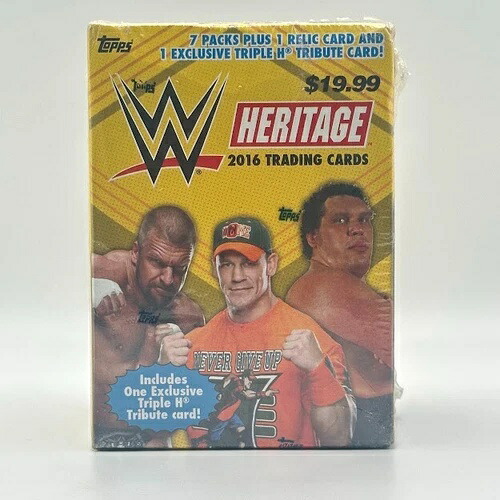 2016 Topps WWE ヘリテージ レスリング ファクトリーシール ブラスターボックス 7パック 1レリック｜トレーディングカード　ラフテル