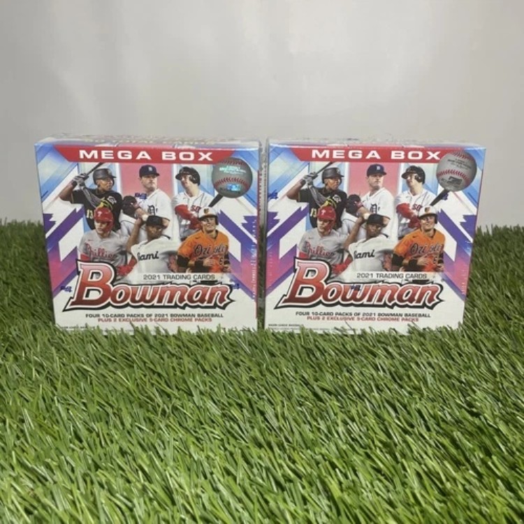 2021 Topps Bowman MLB ベースボールトレーディングカード メガボックス 新品ファクトリーシール (2枚セット)｜トレーディングカード　ラフテル