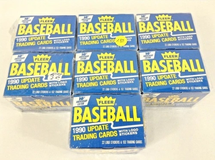 1990年 Fleer アップデート ベースボールカードセット ロット - 7ボックス - 未開封｜トレーディングカード　ラフテル