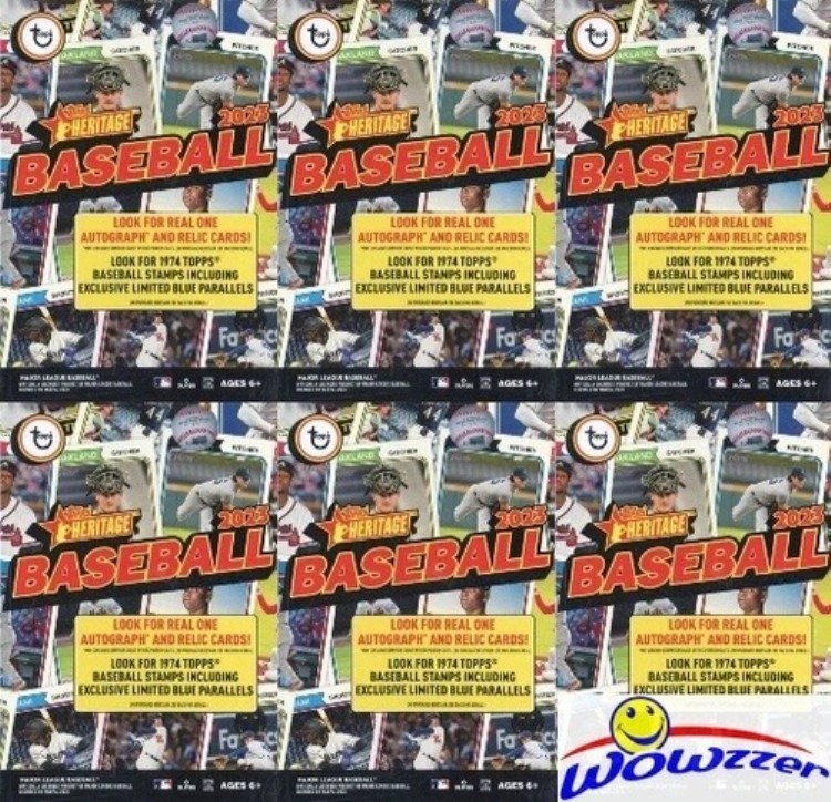 (6) 2023 Topps Heritage Baseball HANGER ファクトリーシール ボックス210カード！ 1974年切手｜トレーディングカード　ラフテル