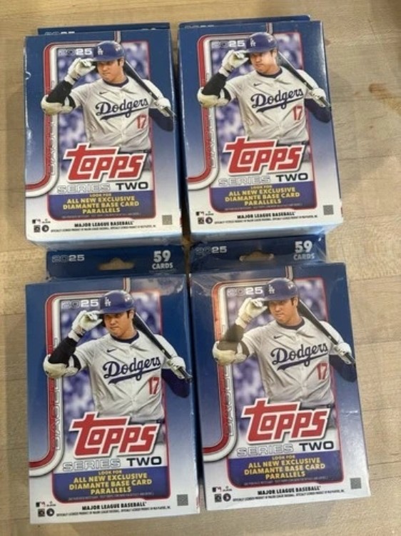 2025 Topps 工場未開封 MLB ベースボール シリーズ 2 ハンガーボックス 4個セット｜トレーディングカード　ラフテル