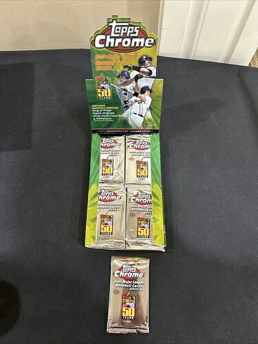 2001 Topps Chrome シリーズ 2 ホビーベースボール 未開封 (1) パック ボックス入り Pujols RC｜トレーディングカード　ラフテル
