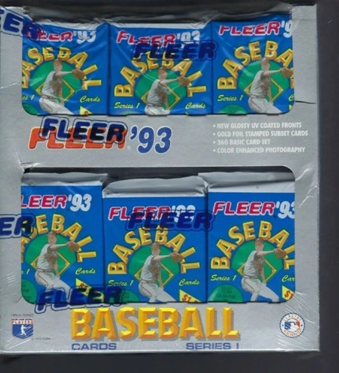 1993 Fleer 野球シリーズ 1 ジャンボ チェロボックス 未開封 (24 パック)｜トレーディングカード　ラフテル