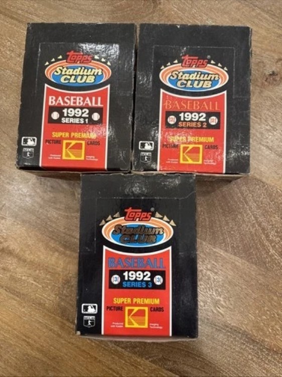 1992 Topps スタジアムクラブ ベースボール シリーズ 1、2、3 ボックス 未開封パック｜トレーディングカード　ラフテル