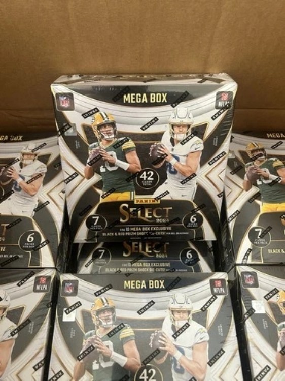 2024 Panini Select NFL フットボール 密封メガボックス ブラック&レッド プリズムショック 手持ち|トレーディングカード ラフテル