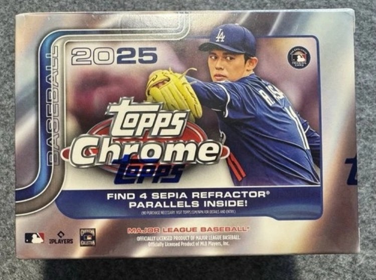 2025 TOPPS クローム ベースボール ホビーボックス(工場未開封)|トレーディングカード ラフテル