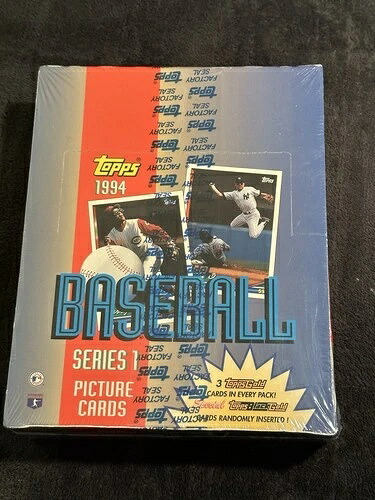 1994 Topps ベースボール シリーズ 1 ワックスボックス 未開封 工場未開封 24パック MLBカード|トレーディングカード ラフテル