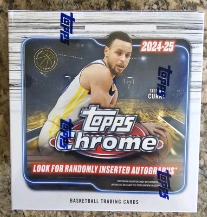 2024-25 Topps クローム メガボックス (42枚入り) バスケットボール 工場未開封|トレーディングカード ラフテル