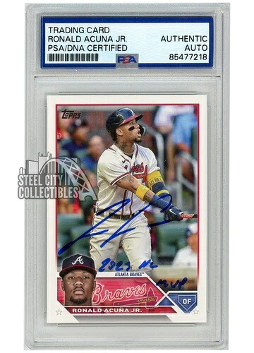 ロナルド・アクーニャ・ジュニア 2023 Topps「2023 NL MVP」直筆サインカード #150 PSA/DNA｜トレーディングカード　ラフテル 55,055円
