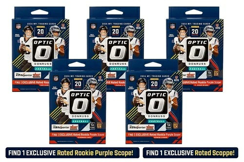 5 x 新品/未開封 - 2024 NFL Donruss Optic フットボール トレーディングカード ハンガーボックス|トレーディングカード ラフテル