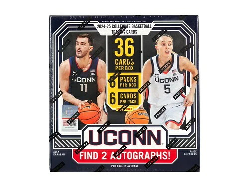 2025 Panini UCONN カレッジホビーバスケットボール 工場未開封ボックス 6パック｜トレーディングカード　ラフテル