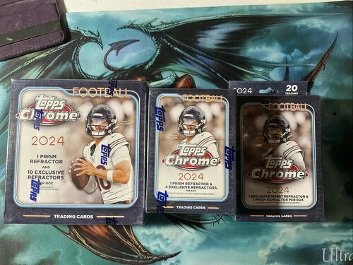 2024 Topps クロームフットボール。メガブラスター、ハンガー3個。工場未開封新品｜トレーディングカード　ラフテル