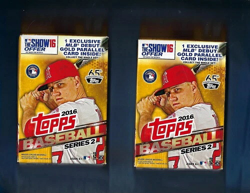 2016 TOPPS ベースボール シリーズ 2 ハンガー ボックス (2) 工場未開封、1 ボックスあたり 72 枚のカード!|トレーディングカード ラフテル