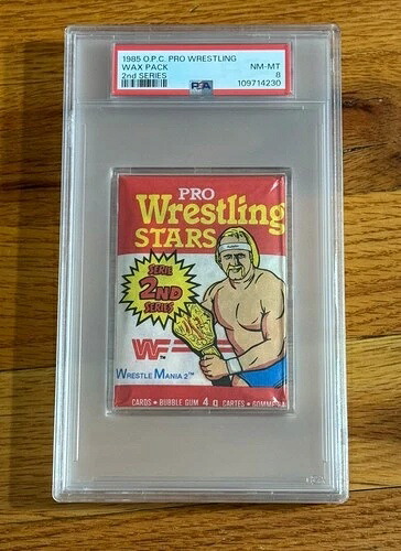 1985年 O-Pee-Chee プロレスリング シリーズ2 シールワックスパック PSA 8 OPC WWF WWE｜トレーディングカード　ラフテル