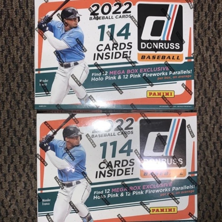 2022 Panini MLB Donruss ベースボール 2 個セット メガボックス付き 新品未開封 サイン入り!|トレーディングカード ラフテル