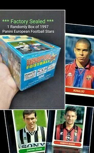 1997年 パニーニ ヨーロッパサッカースター 密封ボックス ロナウド ジダン バッジョ b2|トレーディングカード ラフテル