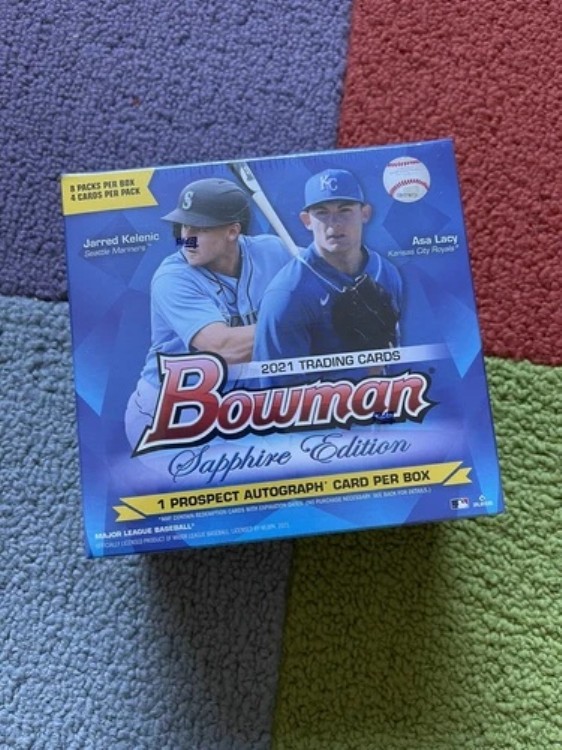 2021 Topps Bowman Sapphire Edition ベースボール ファクトリーシール ホビーボックス｜トレーディングカード　ラフテル