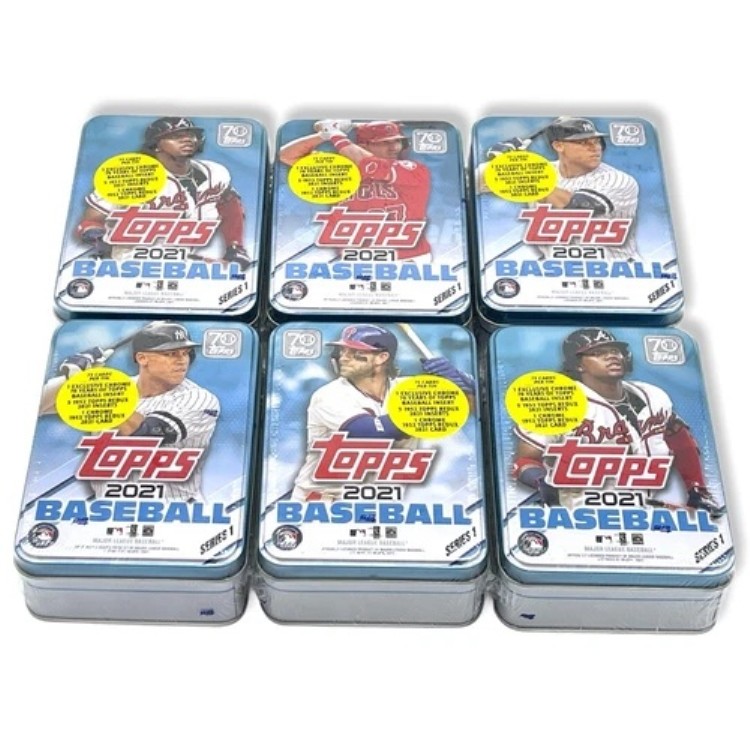 2021 Topps シリーズ1 ベースボール コレクターズ缶 6個 (375枚) 新品・未開封 送料無料｜トレーディングカード　ラフテル