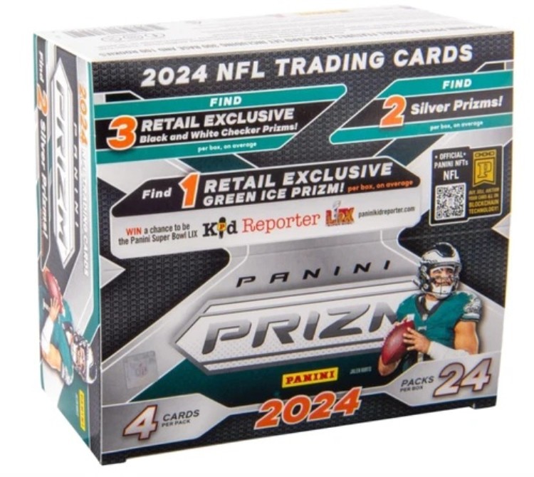 2024年 パニーニ プリズム NFL フットボール 工場未開封 リテールボックス 24パック|トレーディングカード ラフテル
