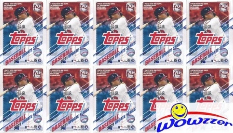 (10) 2021 Topps Update Baseball 限定 未開封 ブラスター ボックス - 70 周年 パッチ レリック!|トレーディングカード ラフテル