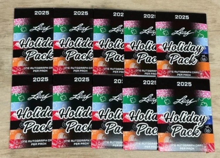 (x10) - 2025 リーフ ホリデー パック - 未開封 - 1 パックにつきサイン 1 枚 (10 枚のサイン!!)｜トレーディングカード　ラフテル