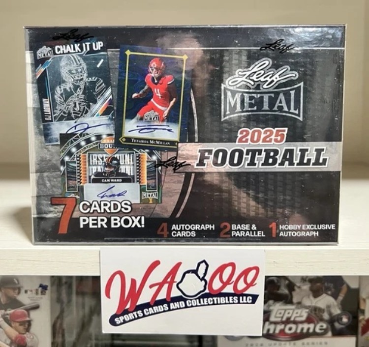 2025 リーフ メタル フットボール NFL 工場密封 ホビー トレーディング カード ボックス 5 台入り!｜トレーディングカード　ラフテル