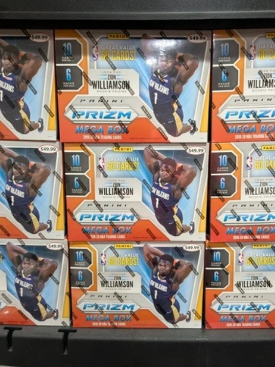 2019-20 パニーニ プリズム NBA バスケットボール 工場密封メガボックス ターゲット限定!!!|トレーディングカード ラフテル