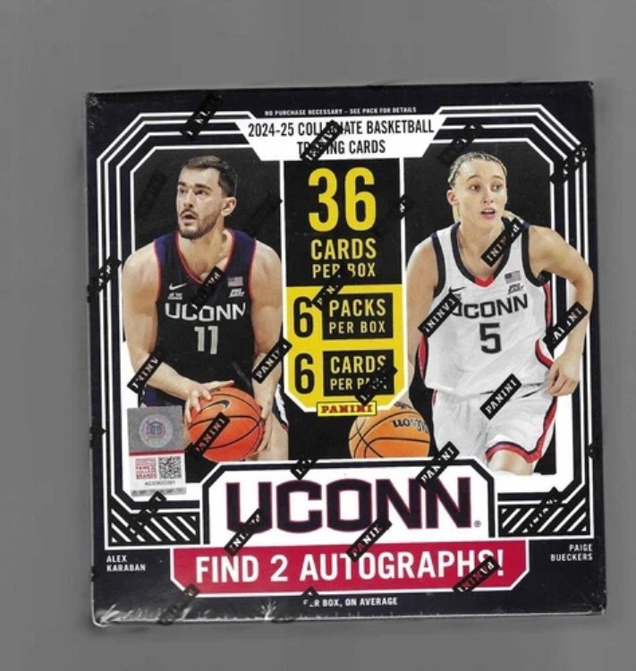 2024-25 パニーニ カレッジ UCONN 密封バスケットボール ホビーボックス｜トレーディングカード　ラフテル