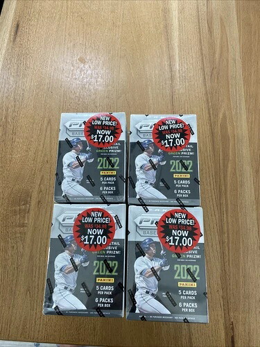 2022 Panini MLB Prizm ベースボール ブラスターボックス - 新品 工場未開封 (4個セット)｜トレーディングカード　ラフテル