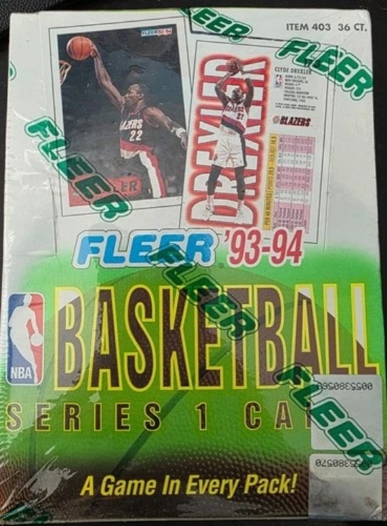 1993/94 Fleer バスケットボール シリーズ 1 ワックスボックス 工場未開封|トレーディングカード ラフテル
