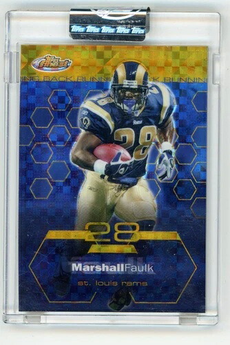 2003 TOPPS FINEST MARSHALL FAULK #27 ゴールド X-FRACTOR #ED /175 工場未開封|トレーディングカード ラフテル