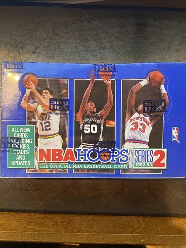 1992-1993 NBAフープス シリーズ2 バスケットボール ホビーボックス - 工場未開封 - 36パック｜トレーディングカード　ラフテル