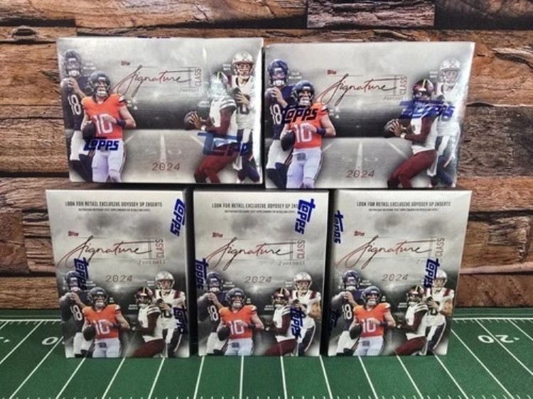 2024 Topps シグネチャークラス NFL フットボールバリューブラスターボックス 5 個セット、未開封!|トレーディングカード ラフテル