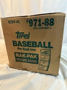 1988年 Topps ベースボール ラックパック カートン、工場未開封。合計6箱入り。|トレーディングカード ラフテル